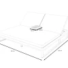 ARTELIA Bellaco Outdoor Doppelliege, anthrazit, Alu/Polyacryl, inkl. Beistelltisch