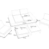 ARTELIA Estoria L Gartenlounge für 4 Personen, schwarz/weiß, Polyrattan/Glas, waschbare Bezüge, hohe Belastbarkeit