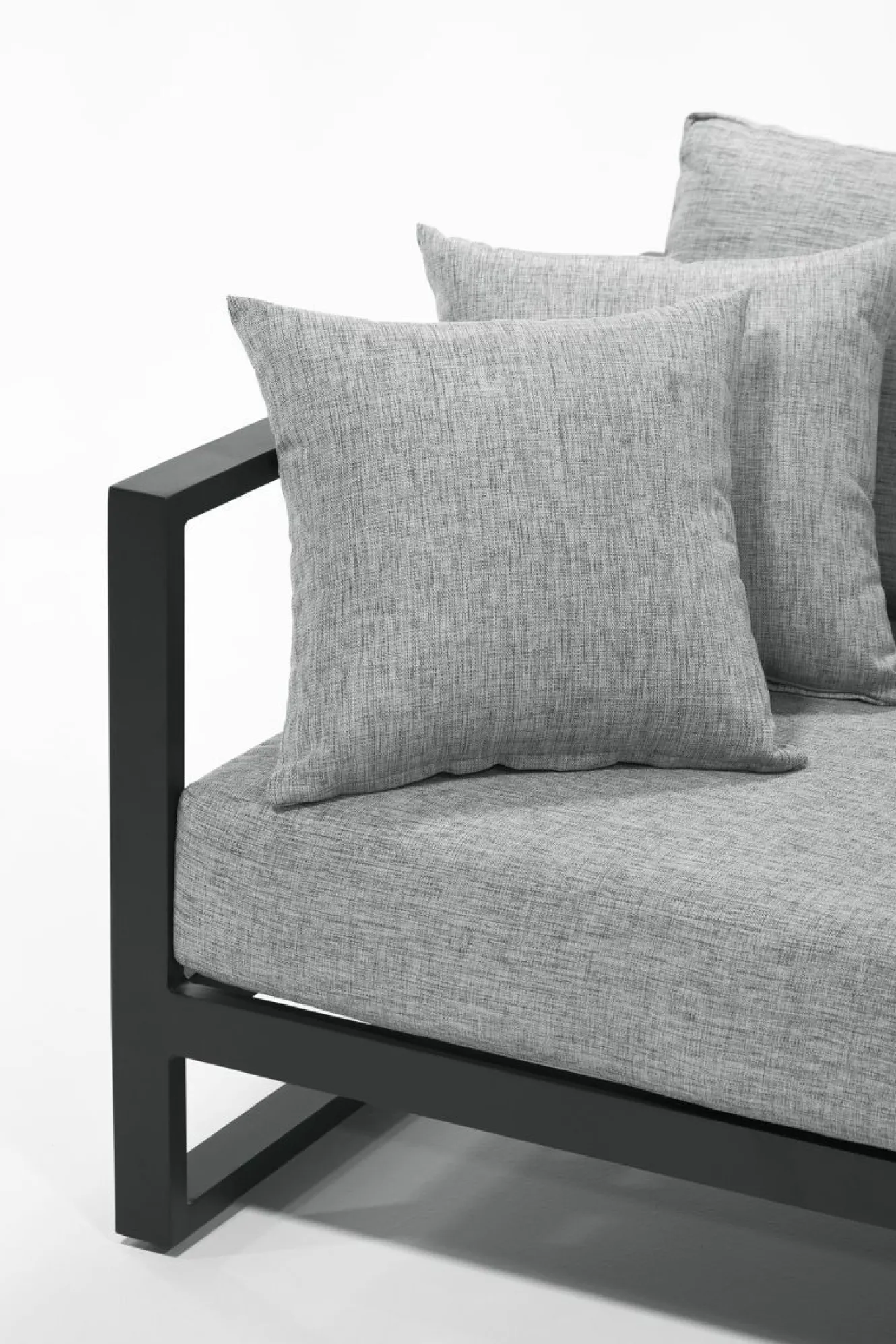 ARTELIA Matteo Corner Gartenlounge mit Feuertisch für 5 Personen, anthrazit/grau, Aluminium, inkl. Kissen & Hocker