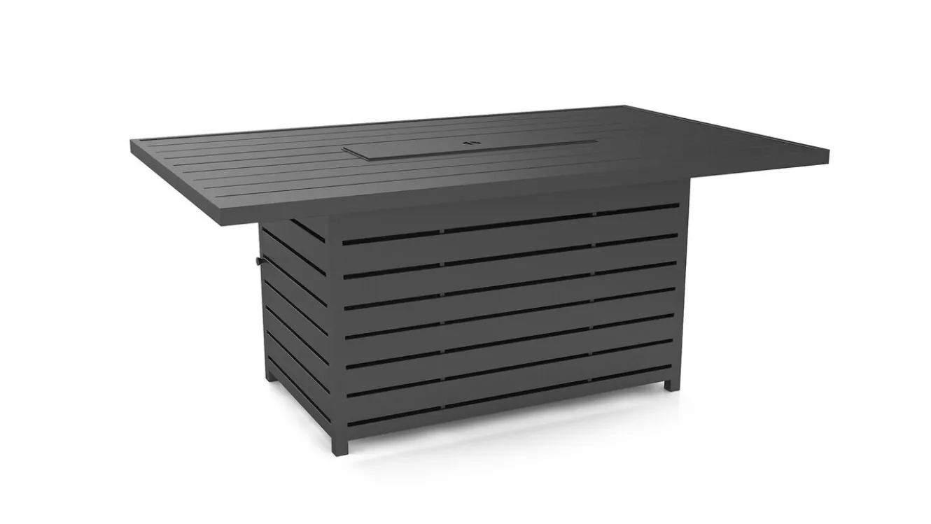 ARTELIA Matteo L Gartenlounge mit Feuertisch für 6 Personen, anthrazit/grau, Alu/Polyacryl, flexibel verstellbar