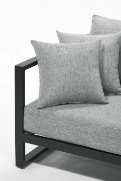 ARTELIA Matteo S Gartenlounge 3-Sitzer, anthrazit/grau, Aluminium, inkl. Polster & Hocker
