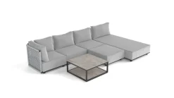 ARTELIA Misty M Gartenlounge, anthrazit/grau, Alu/Rope, vielseitig kombinierbar, mit Liegefläche