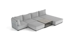 ARTELIA Misty M Gartenlounge, anthrazit/grau, Alu/Rope, vielseitig kombinierbar, mit Liegefläche