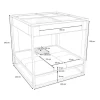 ARTELIA Montana Doppelliege, anthrazit/grau, Alu/Polyacryl, verstellbare Rückenlehne & Tisch, Sonnenschutz und Sichtschutz