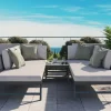 ARTELIA Morino Gartenlounge, anthrazit/grau, Alu/Polyacryl, inkl. Couchtisch, flexibel verstellbar, abnehmbare Bezüge