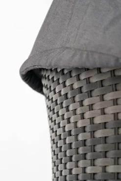 ARTELIA Oceana Sonneninsel, grau, Polyrattan/Polyacryl, mit Dach & drehbarem Hocker, Sonnenschutz und Sichtschutz