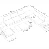 ARTELIA Odessa Gartenlounge für 5-6 Personen, anthrazit/grau, Alu/Polyacryl, inkl. verstellbarer Rückenlehne, flexibel kombinierbar