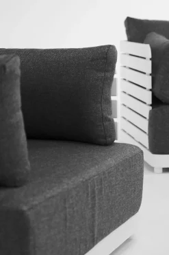 ARTELIA RN Round XL Gartenlounge für 6 Personen, weiß/grau, Aluminium, inkl. Polster, flexibel verstellbar