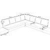 ARTELIA Sambesi Gartenlounge, anthrazit/grau, Alu/Polyacryl, Ecklounge inkl. 2 Beistelltische