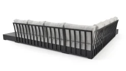 ARTELIA Sambesi Gartenlounge, anthrazit/grau, Alu/Polyacryl, Ecklounge inkl. 2 Beistelltische