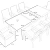 ARTELIA Santorini XL Garten-Essgruppe, weiß/grau, Alu/Textilene, ausziehbarer Tisch, Sessel stapelbar