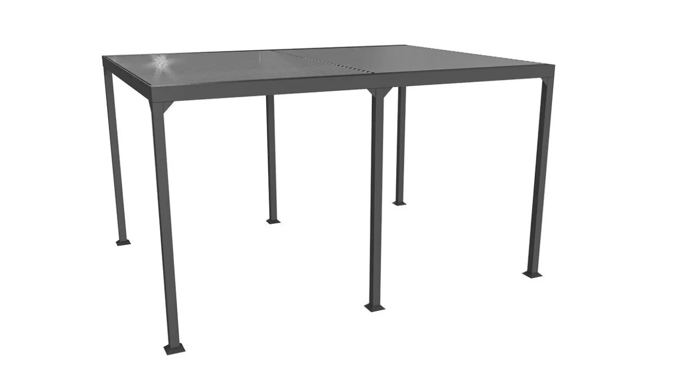 ARTELIA Urban Pavillon, anthrazit, Aluminium, 400 x 300 cm, rostfreies Material, mit Kurbelfunktion, integrierte Dachrinne