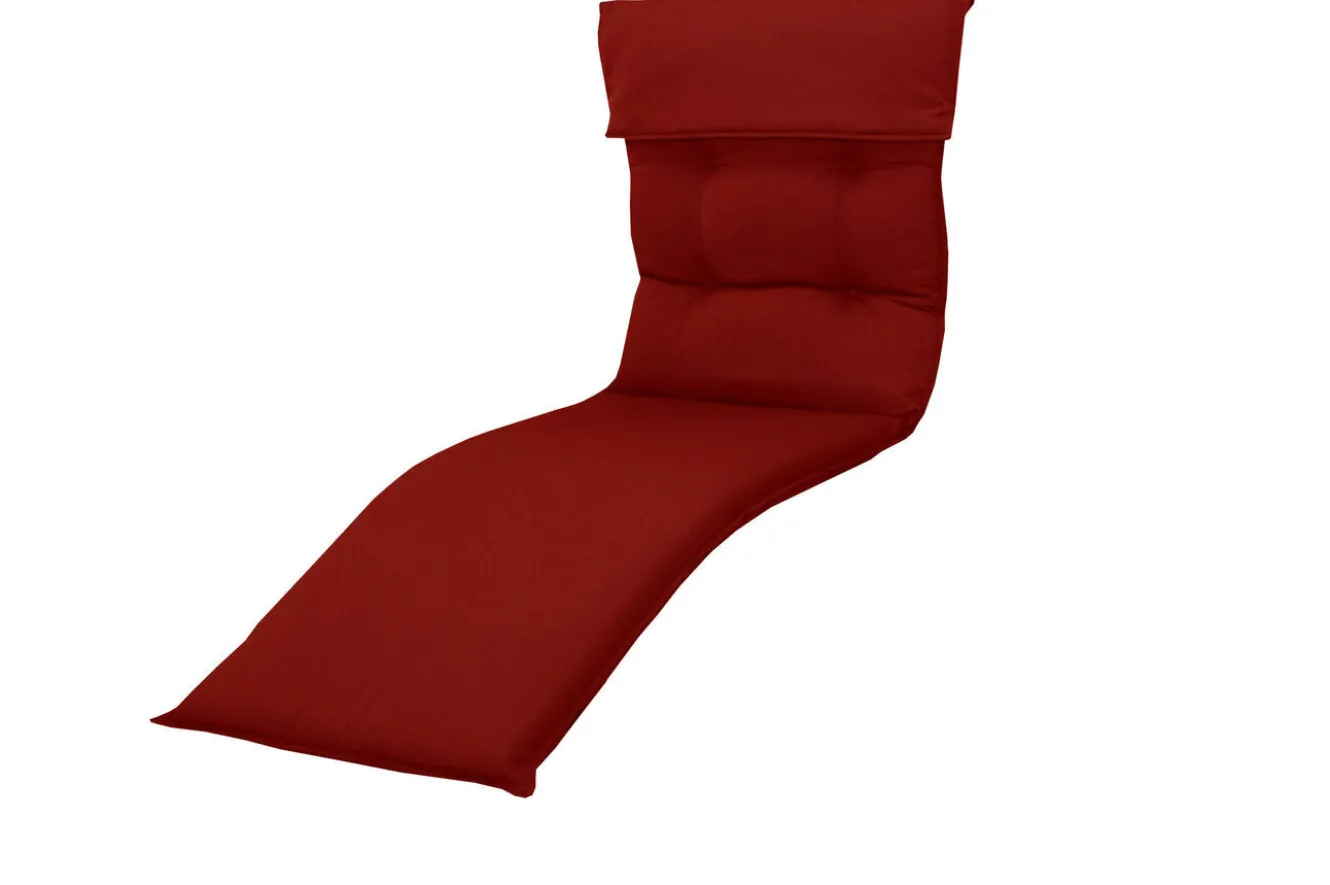 DOPPLER Relax Style Relaxsesselauflage, bordeaux, Dralon, 175 x 50 x 7 cm, inklusive Befestigungsbänder