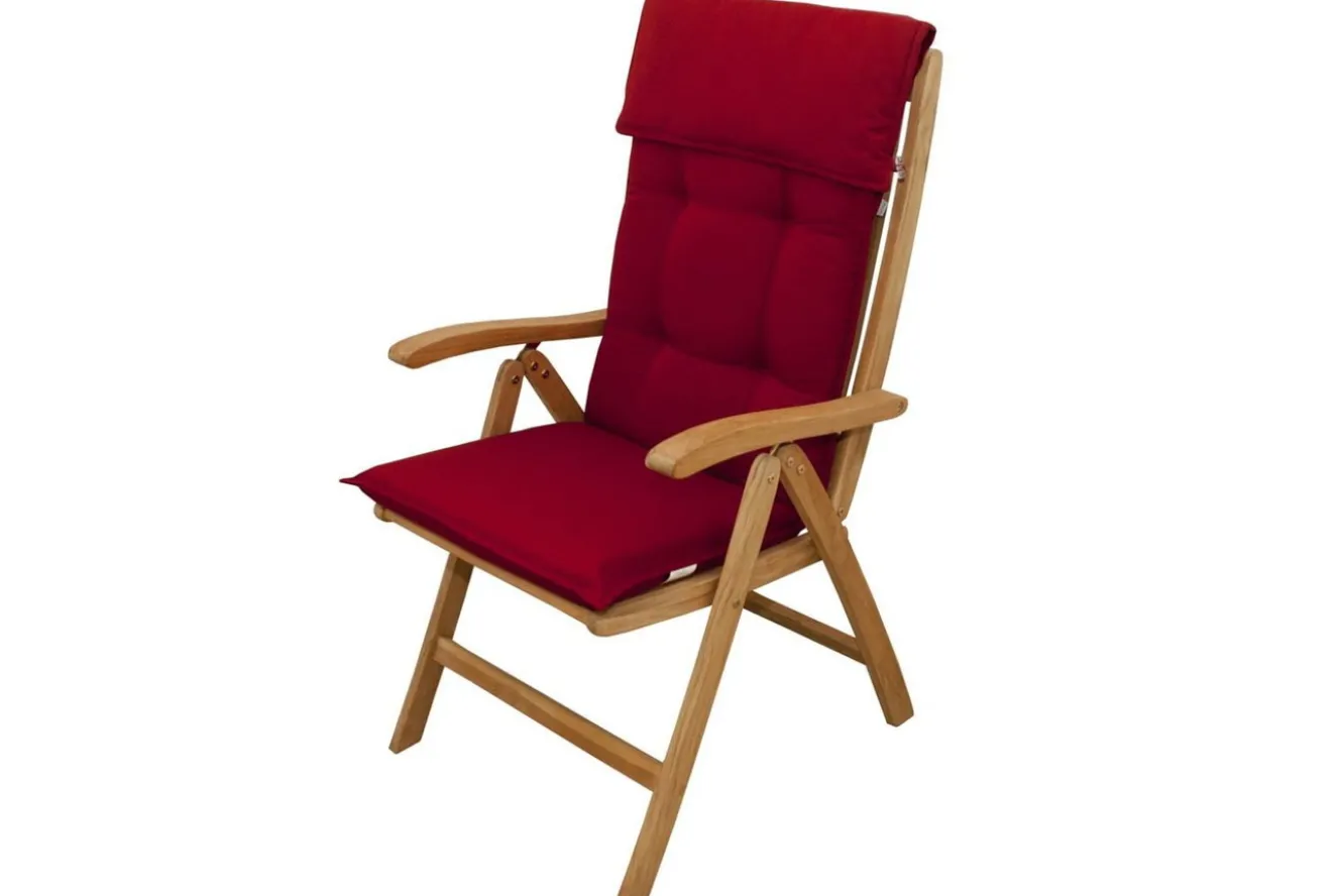 DOPPLER Stuhlauflage Hochlehner, bordeaux, Dralon, 120x50x7cm, mit DuPont Teflon Markenimprägnierung