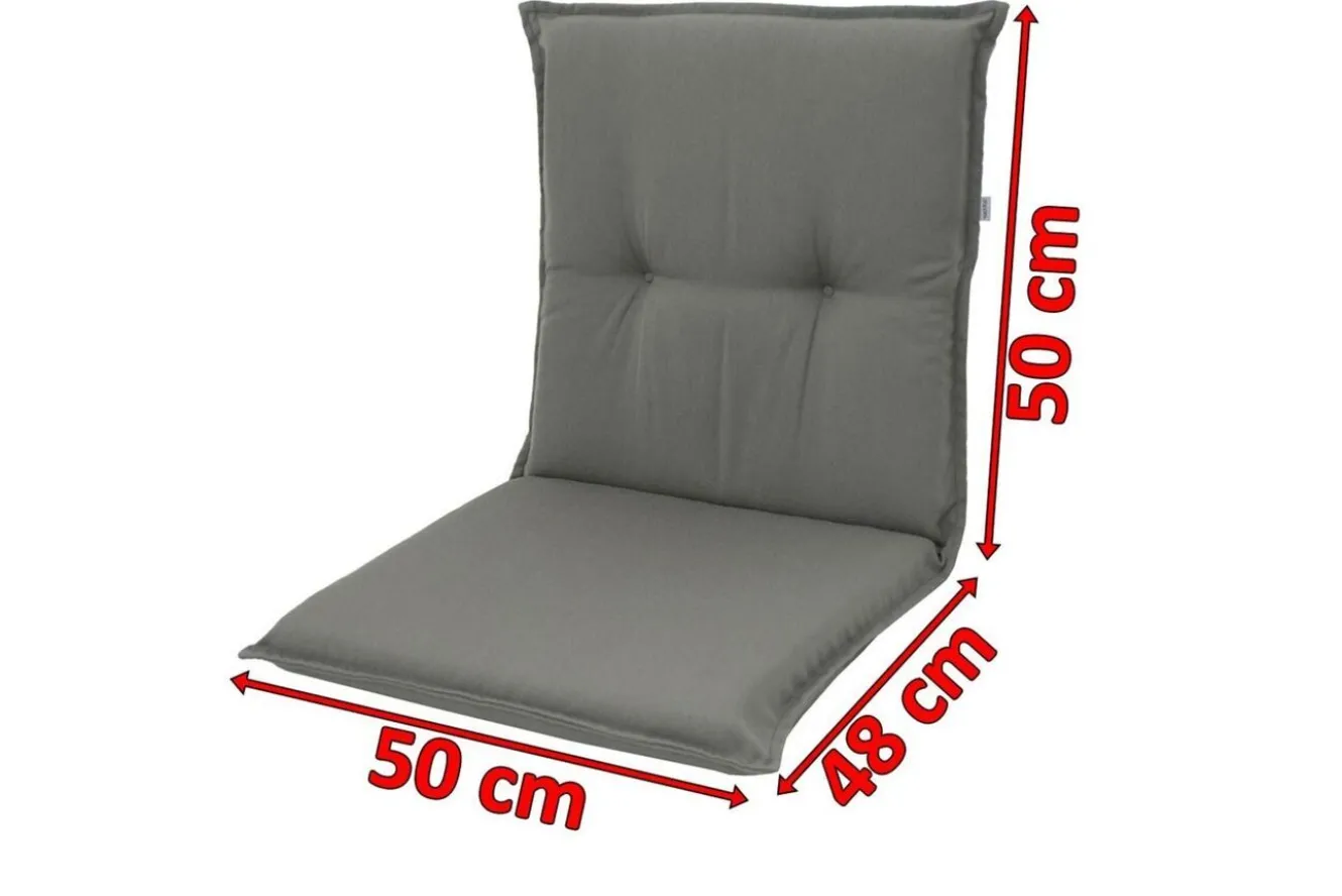 DOPPLER Stuhlauflage Niederlehner, grau, Dralon, 100x50x7cm, mit DuPont Teflon Markenimprägnierung