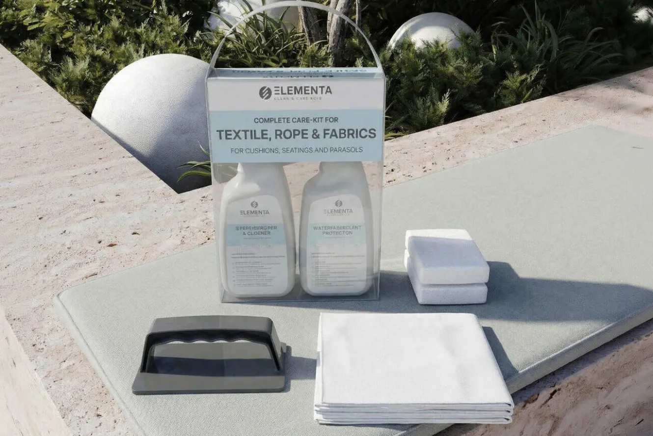 ELEMENTA Fabrics KITS 3-in-1 Box Pflegemittel für Textilien & Stoffe, 2x 750 ml, Cleaner & Protector