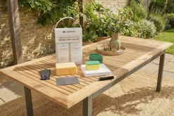 ELEMENTA Teak Kits 3-in-1 Box Pflegemittel, Holz & Hartholz, 2x 1000 ml, Cleaner & Shield
