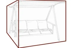 GARVIDA Schutzhülle für Hollywoodschaukeln, braun, Polyestergewebe, 215 x 155 x 180 cm, mit Zugband