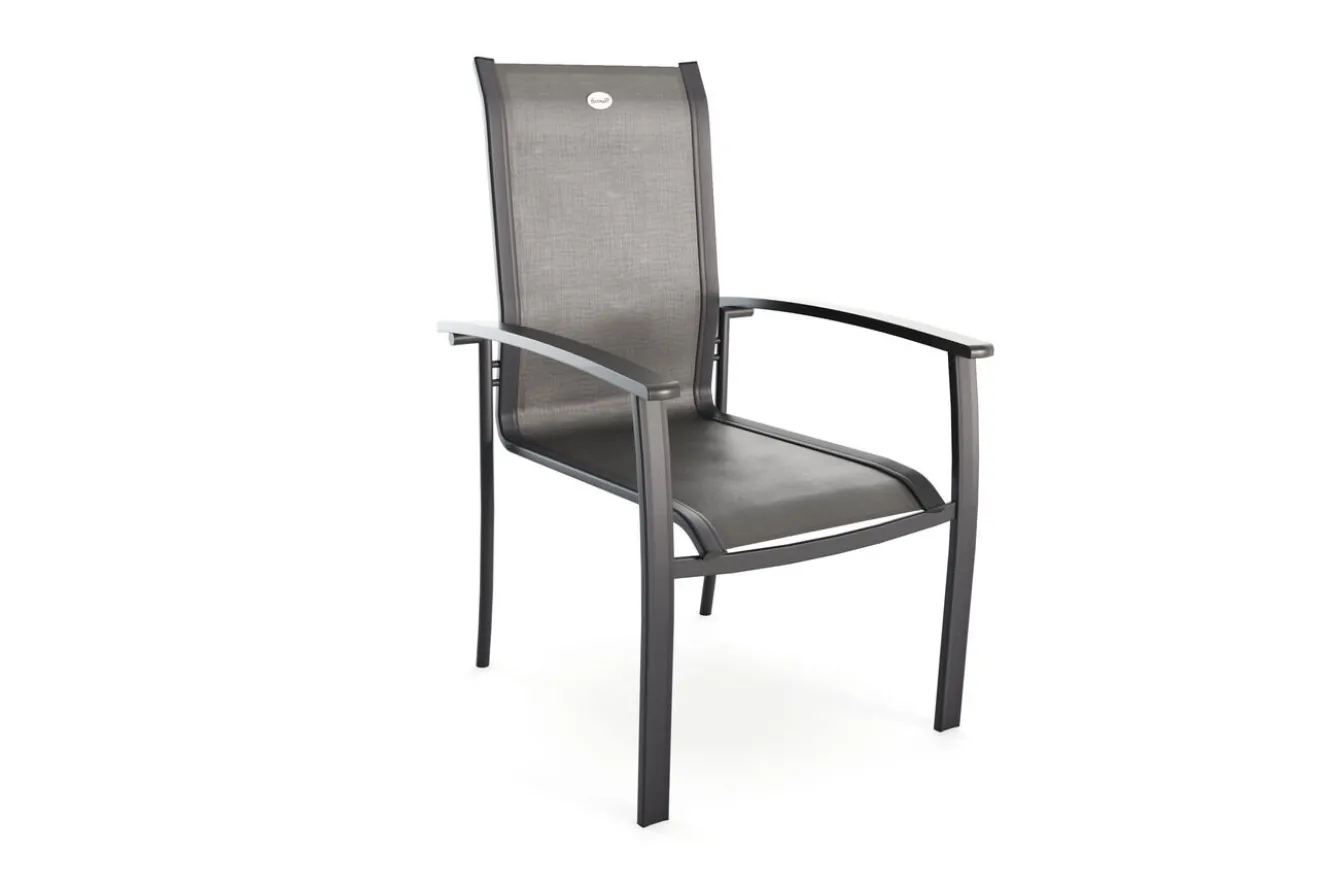 HARTMAN Alice Comfort Stapelsessel, xerix/anthrazit, Alu/Textilene, 68x65x107cm