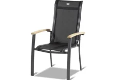 HARTMAN Alice Garten-Essgruppe, xerix/natur, Alu/Teak, 4x4 Textilen, 4 Stapelsessel, 260/160x90cm