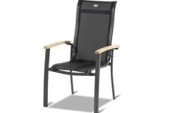 HARTMAN Alice Garten-Essgruppe, xerix, Alu/4x4 Textilen, Tisch 180/240x100cm, 6 Stapelsessel