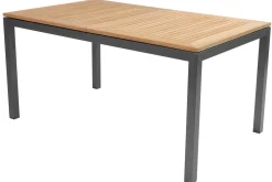 HARTMAN Alice Garten-Essgruppe, xerix/natur, Alu/Teak, 4x4 Textilen, 4 Klappstühle, 2 Stapelsessel, inkl. Ausziehtisch, 150/210x90cm