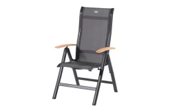 HARTMAN Alice Garten-Essgruppe, xerix/anthrazit, Alu/Sicherheitsglas/2x2 Textilen, 180/240x100 cm, 8 Klappstühle, ausziehbar