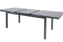 HARTMAN Alice Garten-Essgruppe, xerix/anthrazit, Alu/Sicherheitsglas/2x2 Textilen, 180/240x100 cm, 8 Klappstühle, ausziehbar