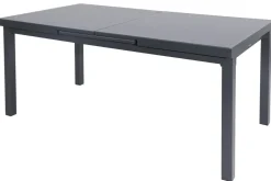 HARTMAN Alice Garten-Essgruppe, xerix/anthrazit, Alu/Sicherheitsglas/2x2 Textilen, 180/240x100 cm, 8 Klappstühle, ausziehbar