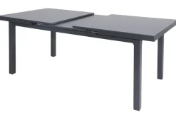 HARTMAN Alice Garten-Essgruppe, xerix/anthrazit, Alu/Sicherheitsglas/2x2 Textilen, 180/240x100 cm, 6 Klappstühle, ausziehbar