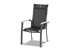 HARTMAN Alice Garten-Essgruppe, xerix/natur, Alu/Teak, 4x4 Textilene, 2 Klappstühle, 4 Stapelsessel, 150/210x90cm