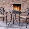 HARTMAN Amalfi Balkon-Set, bronze, Alu-Guss, Ø62cm, 2 Sessel inkl. Wendekissen