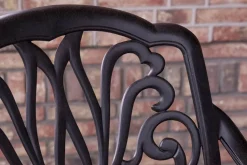 HARTMAN Amalfi Balkon-Set, bronze, Alu-Guss, Ø62cm, 2 Sessel inkl. Wendekissen