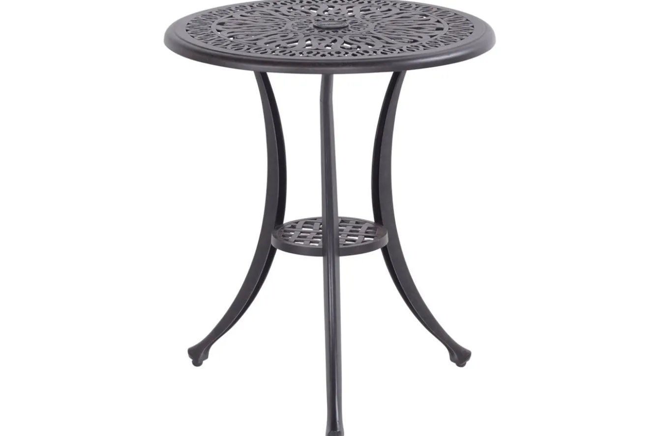 HARTMAN Amalfi Balkon-Set, bronze, Alu-Guss, Ø62cm, 2 Sessel inkl. Wendekissen