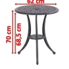 HARTMAN Amalfi Bistrotisch, bronze, Alu-Guss, Ø62cm