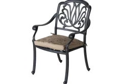 HARTMAN Amalfi Diningsessel, bronze, Alu-Guss, inkl. Wendekissen