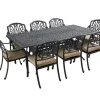 HARTMAN Amalfi Esstisch, bronze/anthrazit, Alu-Guss, 214x112cm, rechteckig