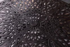 HARTMAN Amalfi Garten-Essgruppe, bronze, Alu-Guss, Ø120cm, 4 Sessel inkl. Wendekissen