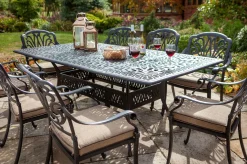 HARTMAN Amalfi Garten-Essgruppe, bronze, Alu-Guss, 8 Diningsessel