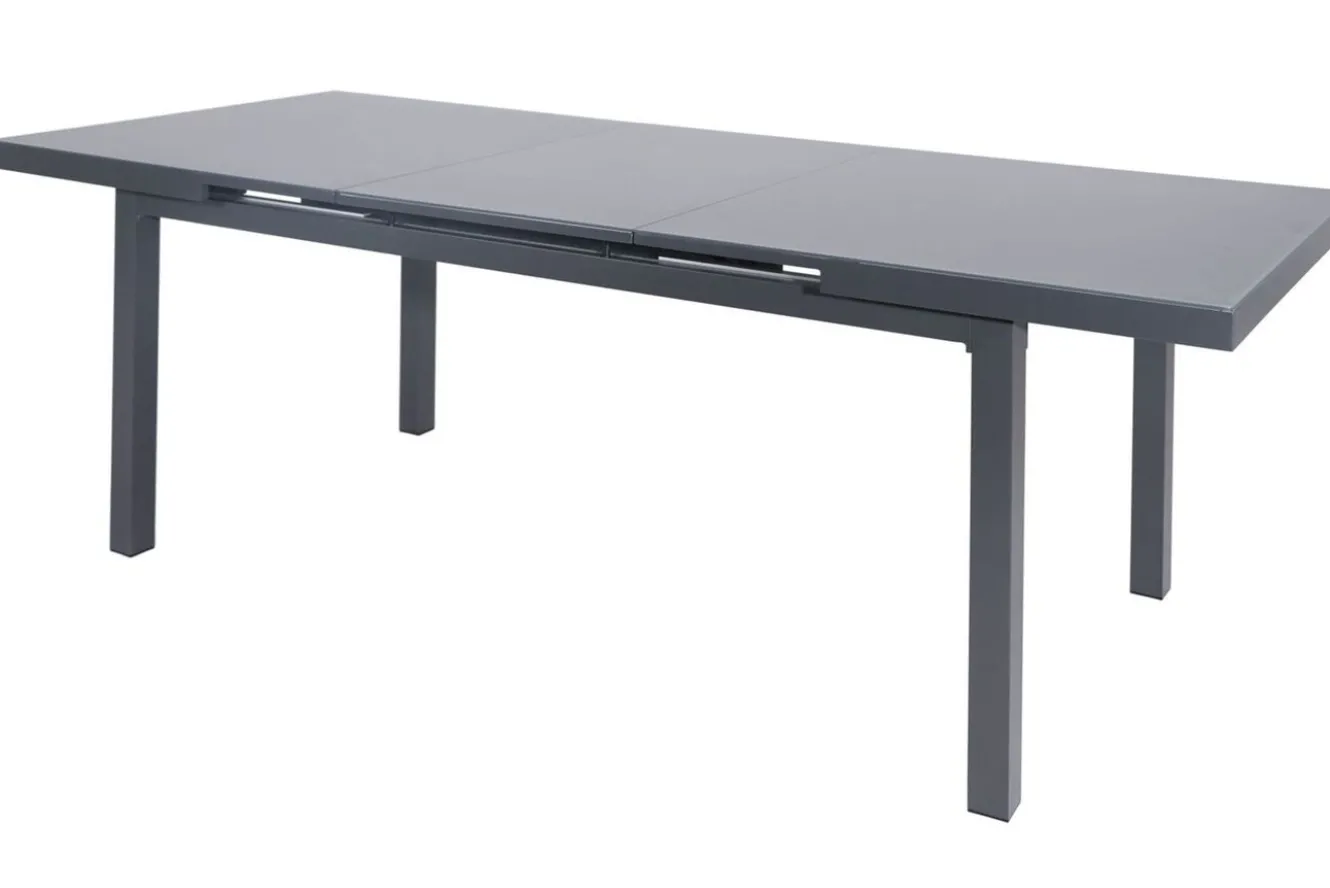 HARTMAN Aruba Garten-Essgruppe, xerix, Alu/Textilene, Tisch 180/240x100cm, 8 Klappstühle