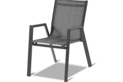 HARTMAN Aruba Garten-Essgruppe, xerix, Alu/Textilene, Tisch 180/240x100cm, 8 Stapelsessel