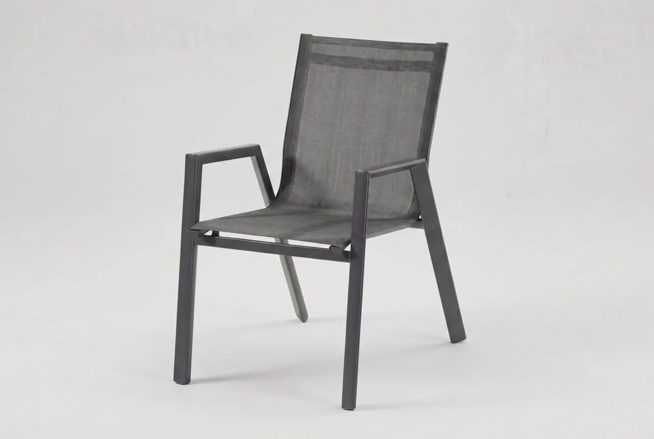 HARTMAN Aruba Stapelsessel, xerix/anthrazit, Alu/Textilene, 75x55x88cm