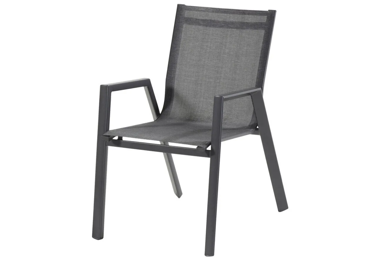 HARTMAN Aruba Stapelsessel, xerix/anthrazit, Alu/Textilene, 75x55x88cm