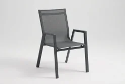 HARTMAN Aruba Stapelsessel, xerix/anthrazit, Alu/Textilene, 75x55x88cm