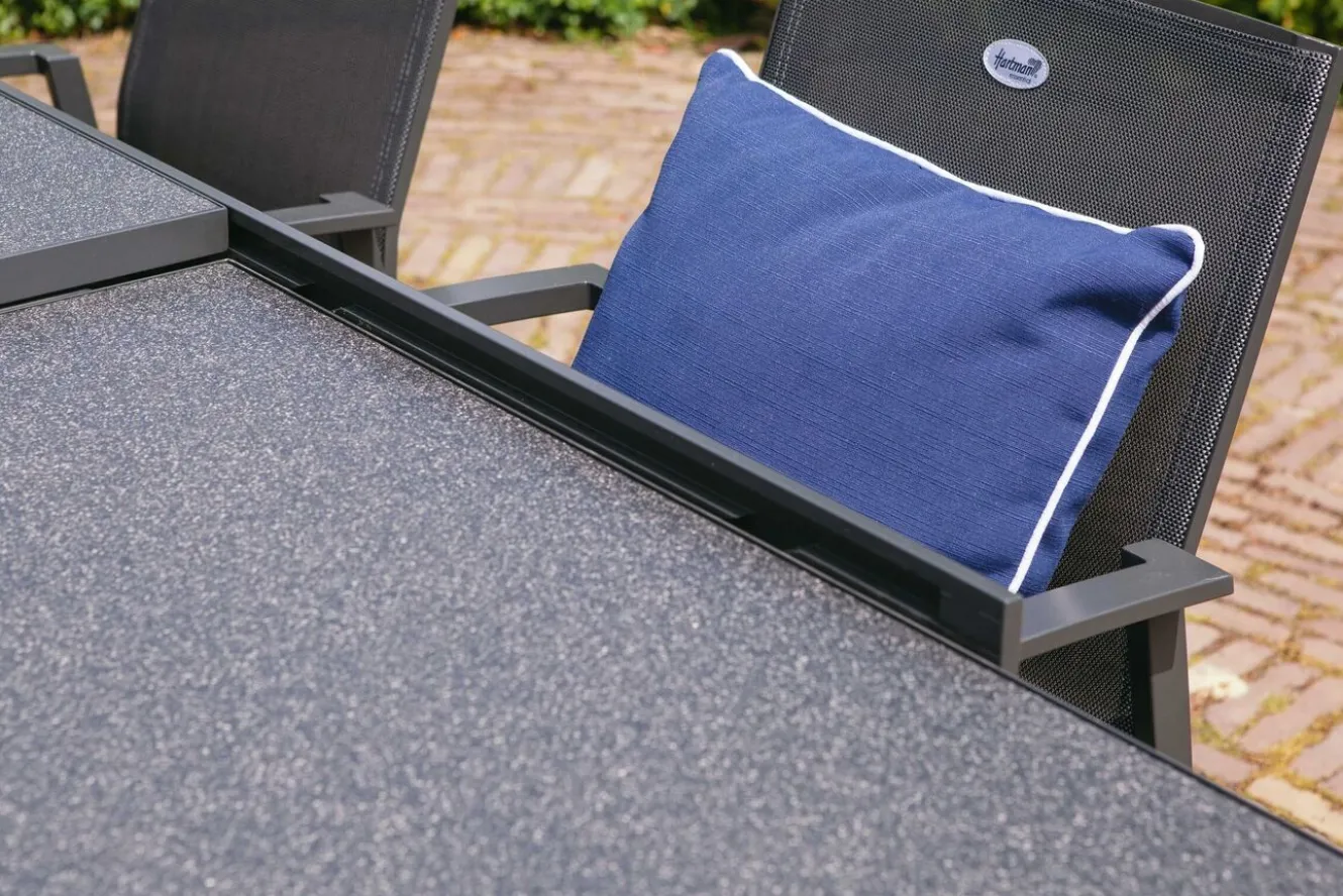 HARTMAN Ausziehtisch Tipperary xerix/stone grey, Aluminium/HPL, 160/260x93cm