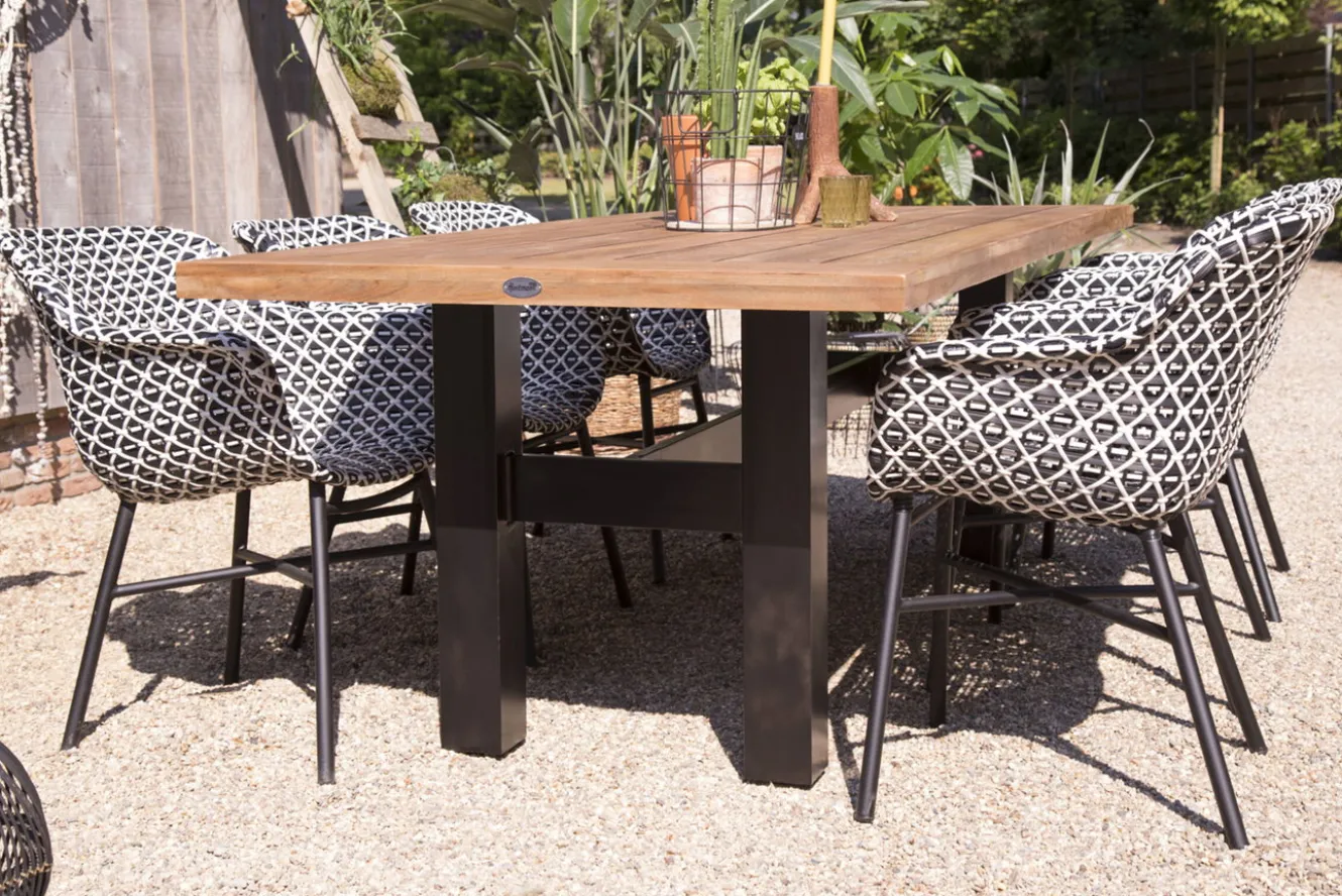 HARTMAN Delphine Armlehnensessel, schwarz/weiß, Alu/Kunststoff
