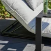 HARTMAN Emma Loungeliege, schwarz/marmor, Alu/Sunbrella, 196x125x41 cm, Rückenlehne verstellbar