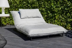 HARTMAN Emma Loungeliege, schwarz/marmor, Alu/Sunbrella, 196x125x41 cm, Rückenlehne verstellbar