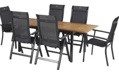 HARTMAN 4er Set Alice Comfort Stapelsessel, xerix/anthrazit, Alu/Textilene, 68x65x107cm