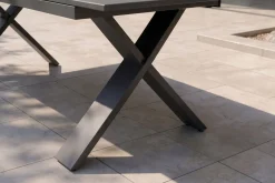 HARTMAN Exklusivmodell Xanadu Ausziehtisch, xerix, Alu / Glaskeramik, 220/280 x 100 cm, X-Gestell